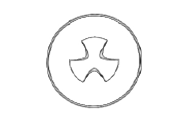 鉄 クローバー スリムヘッド(薄平頭)小ネジ (Y形頭 いじり止めねじ)(ハイオス品)